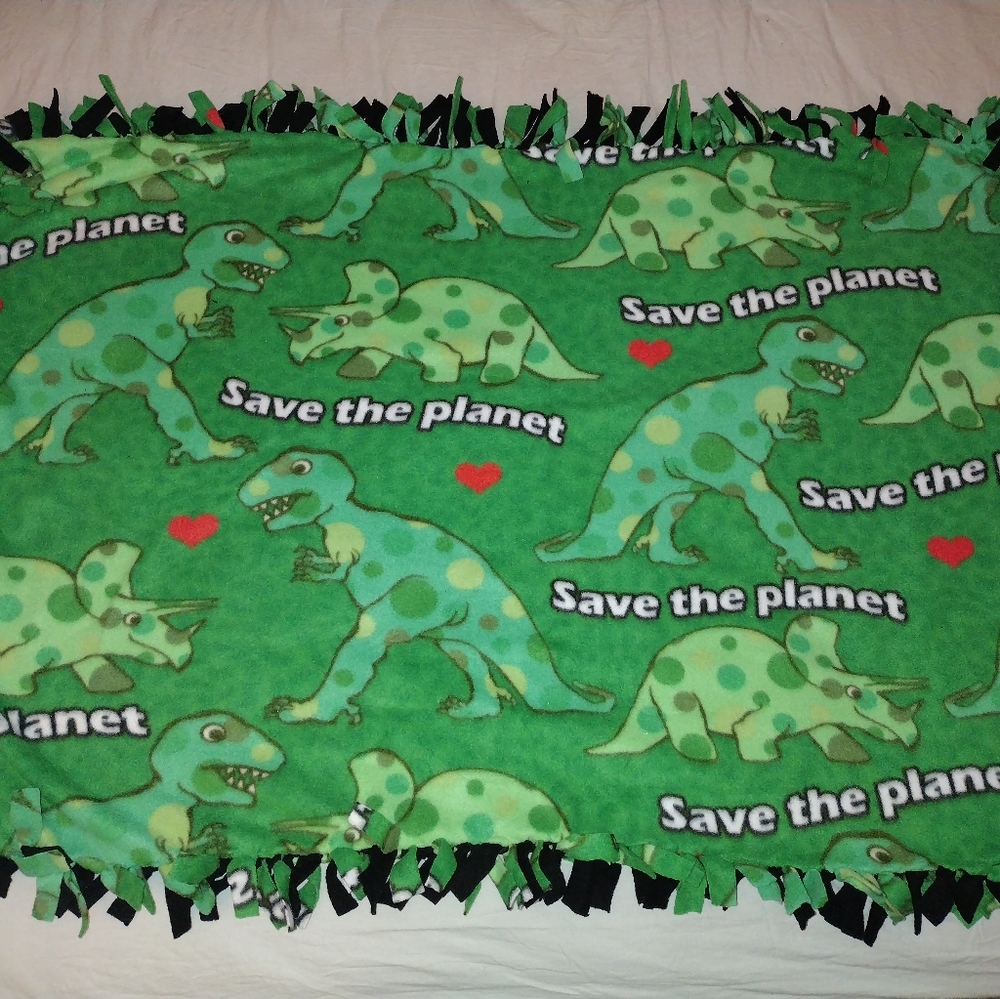 Hand made tasseled blanket
